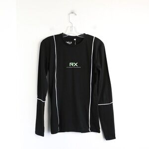 Noir X black men's long sleeve t-shirt stretch athletic sport M Medium NWOT new